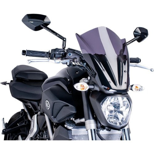 Puig Naked New Generation Windscreen - MT07 (Dark Smoke) 7016F