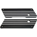 Joker Machine Saddlebag Latch Covers - Finned (Black Anodized) Pair | 04-50-1B