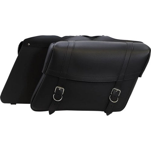 Saddlemen Highwayman Slant Saddlebags - Plain (Black) Jumbo | X021-02-042
