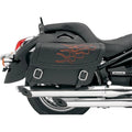 Saddlemen Highwayman Tattoo Saddlebags Flame (Black/Orange) Large | X021-05-0416