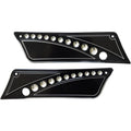 Accutronix Saddlebag Latch Covers - Drilled (Black) Pair | BL9313-DN