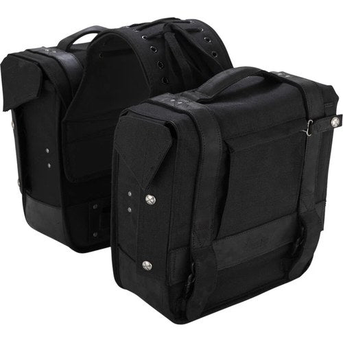 Burly Brand Throw-over Saddlebags (Black) Pair | B15-1002B
