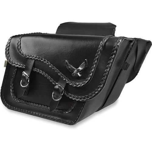 Willie & Max Luggage Black Magic Saddlebags (Black / Silver) Pair | 58736-20