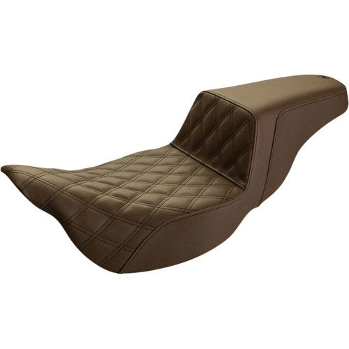 Saddlemen Step Up 2-Up Seat - Lattice Stitched - Flh (Brown) 808-07B-172BREX