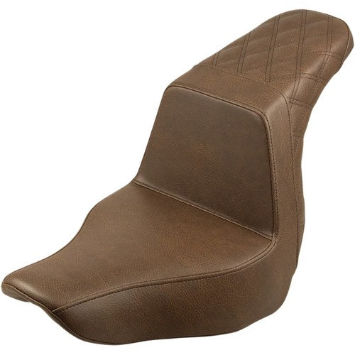 Saddlemen Step Up 2-Up Seat - Passenger Lattice Stitched (Brown) 818-29-173BR