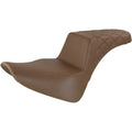 Saddlemen Step Up 2-Up Seat - Passenger Lattice Stitched (Brown) 818-33-173BR