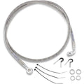 Drag Specialties Front Brake Line - Clear-Coated Stainless Steel | 640213