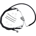 Drag Specialties +6" Brake Line - Front - Black Vinyl - 08-13FLT | 620085-6BLK