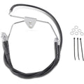 Drag Specialties +6" Brake Line - Front - Black Vinyl - Flh 96-07 | 660411-6BLK