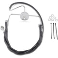 Drag Specialties +4" Brake Line - Front - Black Vinyl - FLHR94-07 | 644410-4BLK
