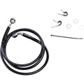 Drag Specialties +4" Brake Line - Front - Black Vinyl - 04-10XL | 660310-4BLK