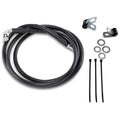 Drag Specialties +6" Brake Line, Front - Black Vinyl - Fxdwg 93-05 | 640115-6BLK