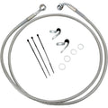 Drag Specialties +10" Brake Line, Front - Stainless Steel - Fxd 95-9 | 640113-10
