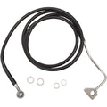 Drag Specialties +4" Brake Line Front Black Vinyl 14-17FL W/ABS | 614220-4BLK