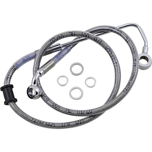 Drag Specialties Brake Line - 15-17 Softail - Stainless Steel +4" | 618302-4