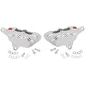 Hawg Halters 4-Piston Front Brake Caliper - Chrome - Dual Disc | FKDDCC550