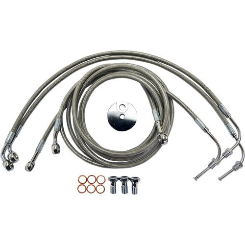 LA Choppers Stainless Steel Front Brake Line - Road Glide ABS | LA-8050B19