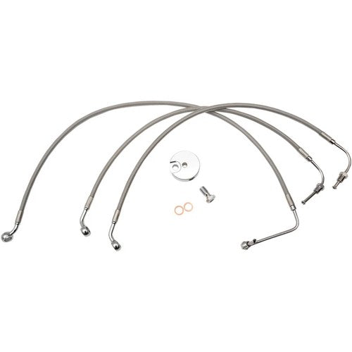 LA Choppers Stainless Steel Front Brake Line - Touring | LA-8010B19
