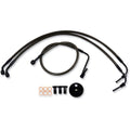LA Choppers Midnight Braided Brake Line Kit - Touring | LA-8010B16M