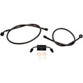 LA Choppers Midnight Braided Brake Line Kit - Fxdf ABS | LA-8231B16M