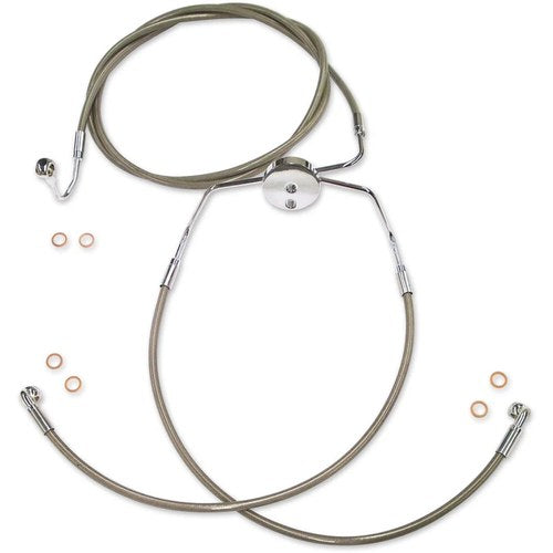 Magnum XR Lower Brake Line - Stainless/Chrome Fittings - Touring | SSC1110-00