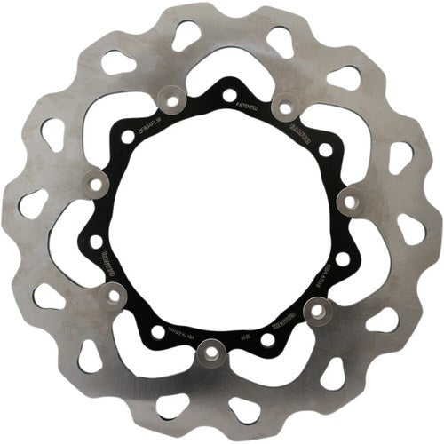 Galfer Wave Brake Rotor - Rear - Black Carrier | DF834FLW
