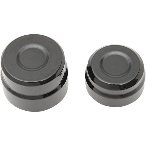 Drag Specialties Axle Caps - Rear - Black - XL | 0214-0835