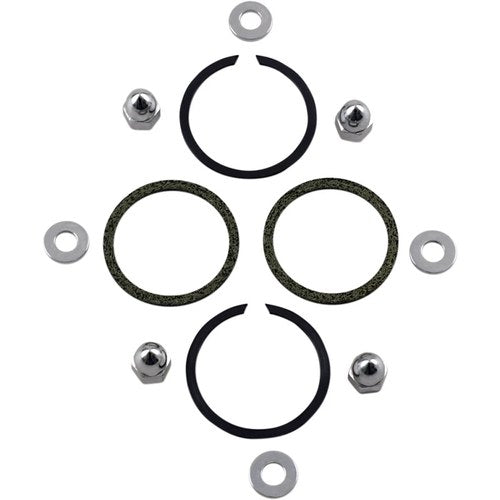 James Gasket Exhaust Port Stainless/Chrome Gasket Kit - Big Twin/XL 65324-83-KW1