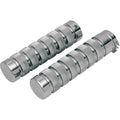 Accutronix Chrome Knurled Notched Grips | GR100-KNC