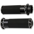 Arlen Ness Black Beveled Grips for Cable | 07-331