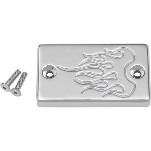 Baron Chrome Flame Master Cylinder Cover for Suzuki | BA-7686-03