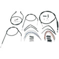 Burly Brand Complete Black Vinyl Handlebar Cable/Brake Line Kit | B30-1001