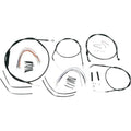 Burly Brand Complete Black Vinyl Handlebar Cable/Brake Line Kit | B30-1003