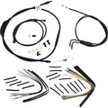 Burly Brand Complete Black Vinyl Handlebar Cable/Brake Line Kit | B30-1015