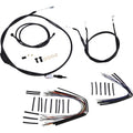 Burly Brand Complete Black Vinyl Handlebar Cable/Brake Line Kit | B30-1039