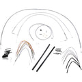 Burly Brand Complete Stainless Braided Handlebar Cable/Brake Line Kit | B30-1052