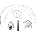 Burly Brand Complete Stainless Braided Handlebar Cable/Brake Line Kit | B30-1055