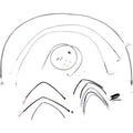 Burly Brand Complete Stainless Braided Handlebar Cable/Brake Line Kit | B30-1061