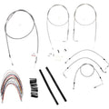 Burly Brand Complete Stainless Braided Handlebar Cable/Brake Line Kit | B30-1086