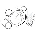Burly Brand Complete Black Vinyl Handlebar Cable/Brake Line Kit | B30-1070