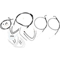 Burly Brand Complete Black Vinyl Handlebar Cable/Brake Line Kit | B30-1072