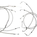 Burly Brand Complete Stainless Braided Handlebar Cable/Brake Line Kit | B30-1104