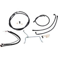 Burly Brand Complete Black Vinyl Handlebar Cable/Brake Line Kit | B30-1113