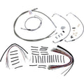 Burly Brand Complete Stainless Braided Handlebar Cable/Brake Line Kit | B30-1105