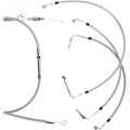 Burly Brand Complete Stainless Braided Handlebar Cable/Brake Line Kit | B30-1103