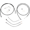 Burly Brand Complete Black Vinyl Handlebar Cable/Brake Line Kit | B30-1115