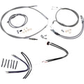 Burly Brand Complete Stainless Braided Handlebar Cable/Brake Line Kit | B30-1127