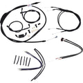 Burly Brand Complete Black Vinyl Handlebar Cable/Brake Line Kit | B30-1123