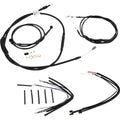 Burly Brand Black Vinyl Jail Bar Cable Kit For 12" Handlebars | B30-1150