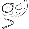 Burly Brand Complete Black Vinyl Handlebar Cable/Brake Line Kit | B30-1236